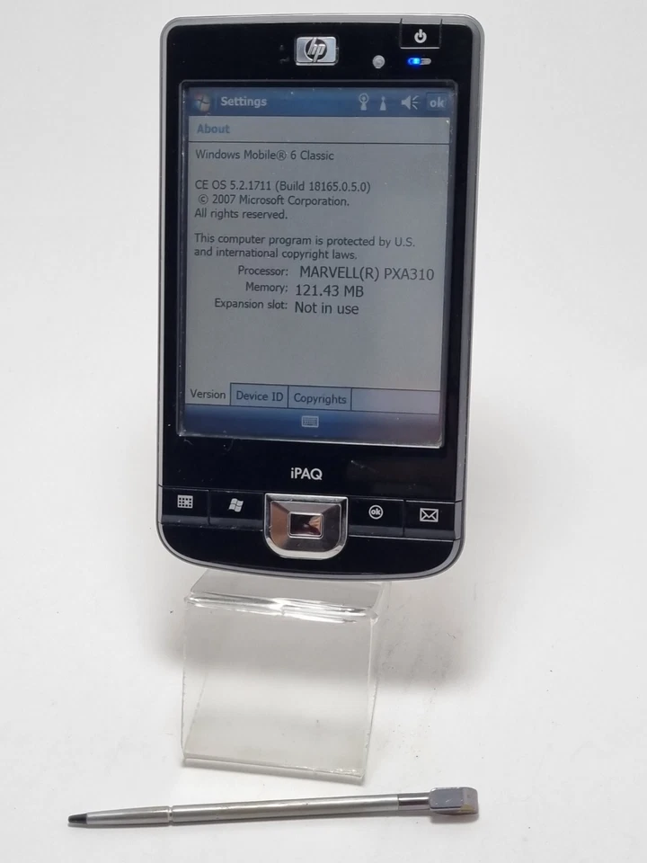 HP iPAQ 214 Enterprise Handheld PDA Windows Mobile 6.0 624MHz +battery Stylus - Image 2 of 4