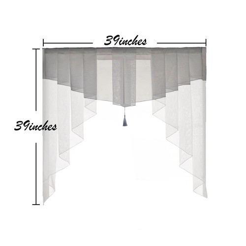 Swag Sheer Valance Curtains for Living Room, Valance for Farmhouse Windows, V... - Picture 2 of 7