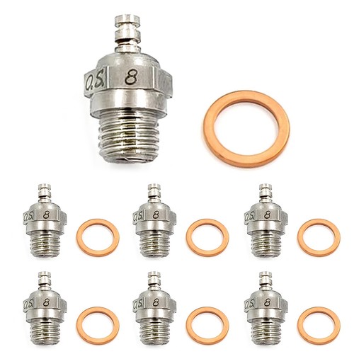 1-12PCS OS Glow Plug No.8 Standard Glow Plug Spark Medium For RC Nitro Engine - Picture 15 of 20