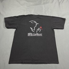 Vintage Beauty And The Beast Broadway Musical Graphic Tee Black Medium VTG