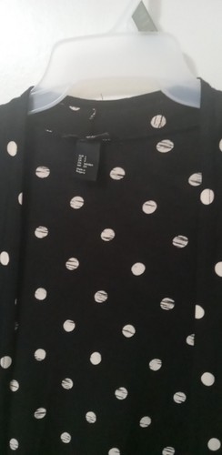 H & M Black With White Polka Dot Cover Up Size Small - Picture 6 of 8