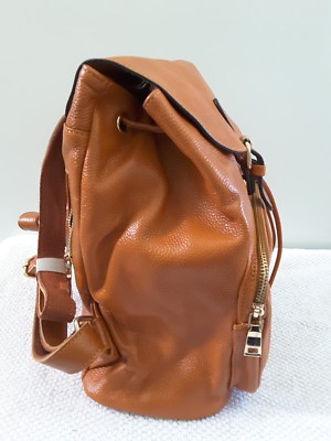AB Earth Brown Leather Backpack Purse | eBay