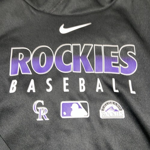 Nike Colorado Rockies MLB Black Hoodie Sweatshirt Women's Large New W/ Tags - Picture 2 of 4