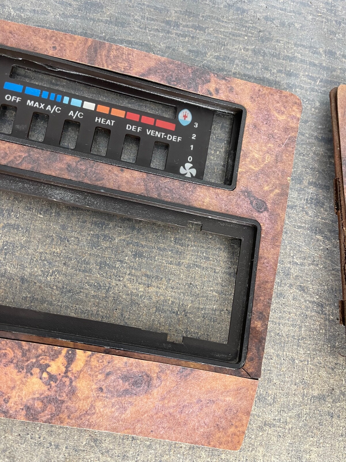 1984-1987 Maserati Biturbo OEM Radio Bezel Trim and Shifter Console #425