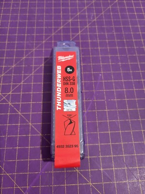 Milwaukee HSS-G Metallbohrer 8,0 x 117 5 Stück (3,10 /Stück)