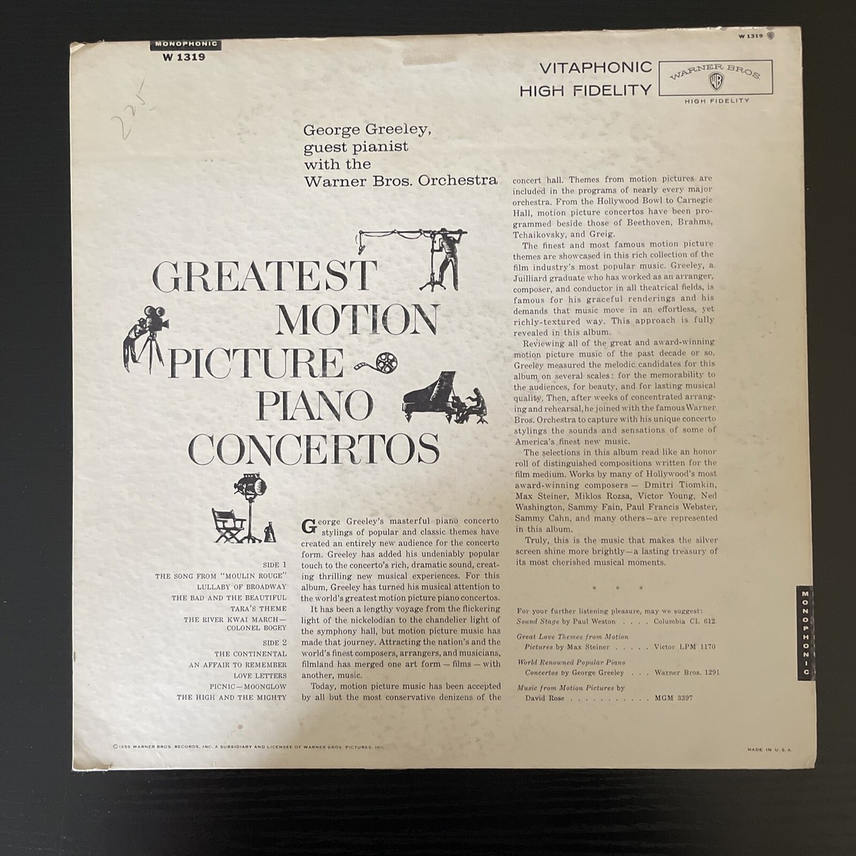 Greatest Motion Picture Piano Concertos - George Greeley - Warner