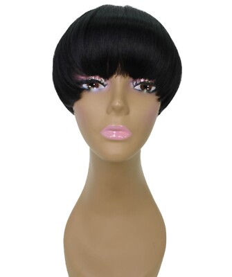 LUXLUXE Alyssa Straight Bob 9'' Full Wig Ful Cap Wig Heat Resistant Fiber