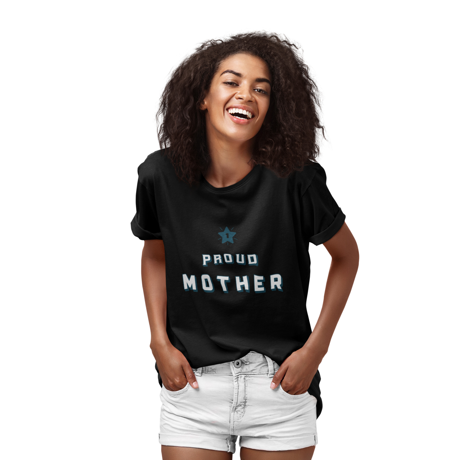 Proud Mother Female Graphic Tees Short Sleeves Crew Neck Mother's Day T-Shirt