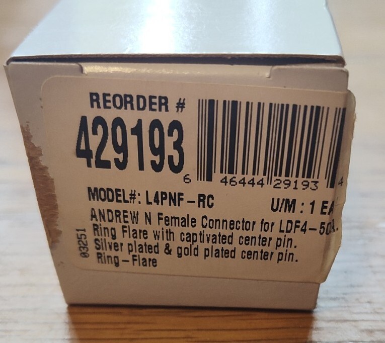Andrew L4PDM-RC DIN 7-16 Male RingFlare Coaxial Connector - Foto 10