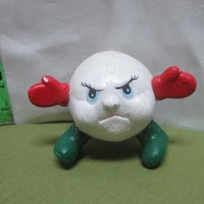 ANGRY SNOWBALL beat-up shelf-sitter Christmas holiday statue PO’ed