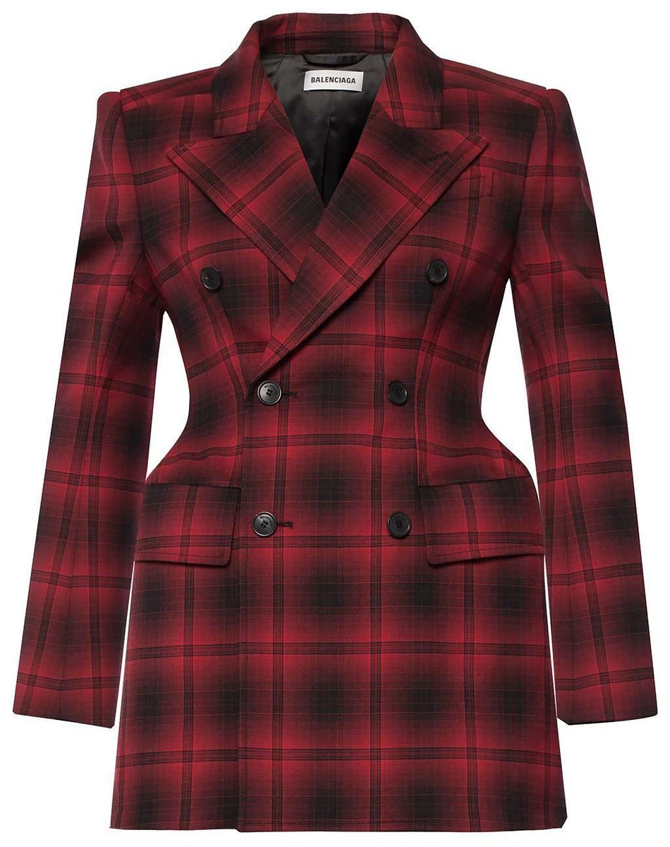 Balenciaga hourglass double-breasted coat - Black