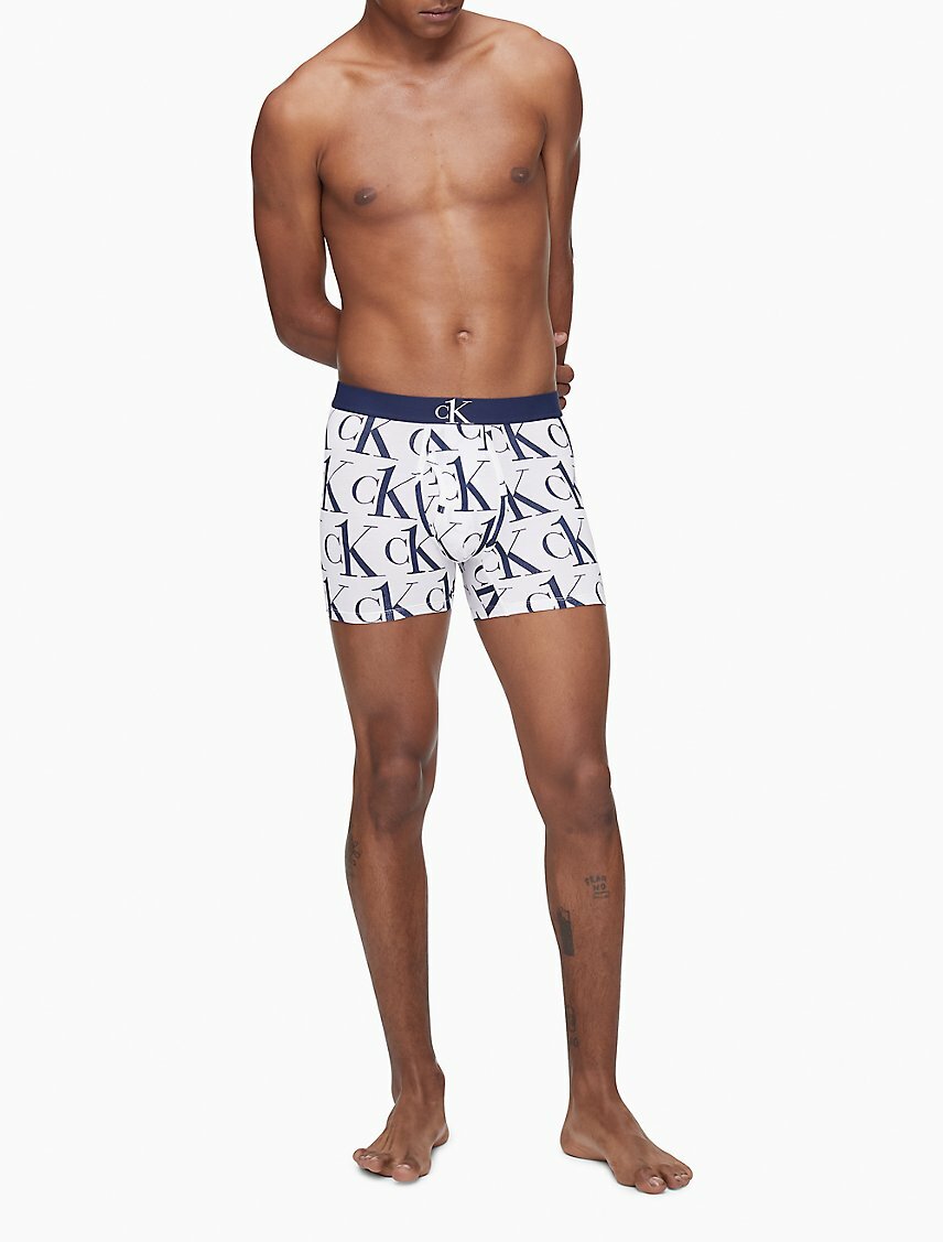 Calvin Klein Men's NB2991100 CK One Boxer Brief White Size Large