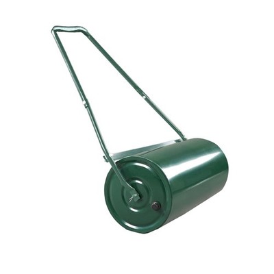 9.5 Gallon Tow-Behind Lawn Roller w/ U-Shape Handle, Steel Drum Soil Compactor