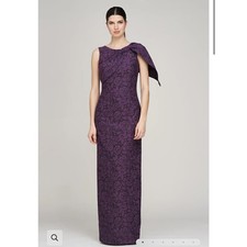 JS Collections Irina Sleeveless Purple Lace Column Gown, NEW, Size 6, MSRP 288