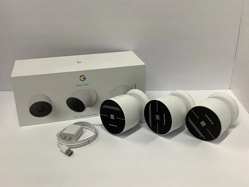 Google Nest Cam 3 Pack Battery Outdoor Indoor Security Camera GA02077-US