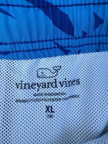 Vineyard Vines Boys Swim Trunks XL 18 Blue EUC - Picture 4 of 7
