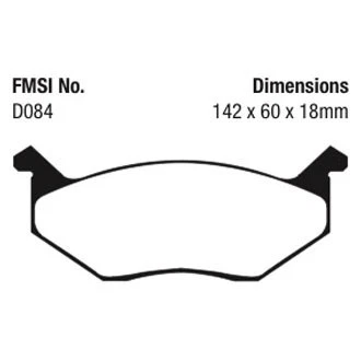 For Dodge Charger 74-78 EBC DP2678 Greenstuff 2000 Series Sport Front Brake Pads - Image 2 of 3