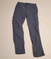 Kuhl Kids Youth Girls Pants S 7-8 Cargo Pocket Gray/Blue Outdoors