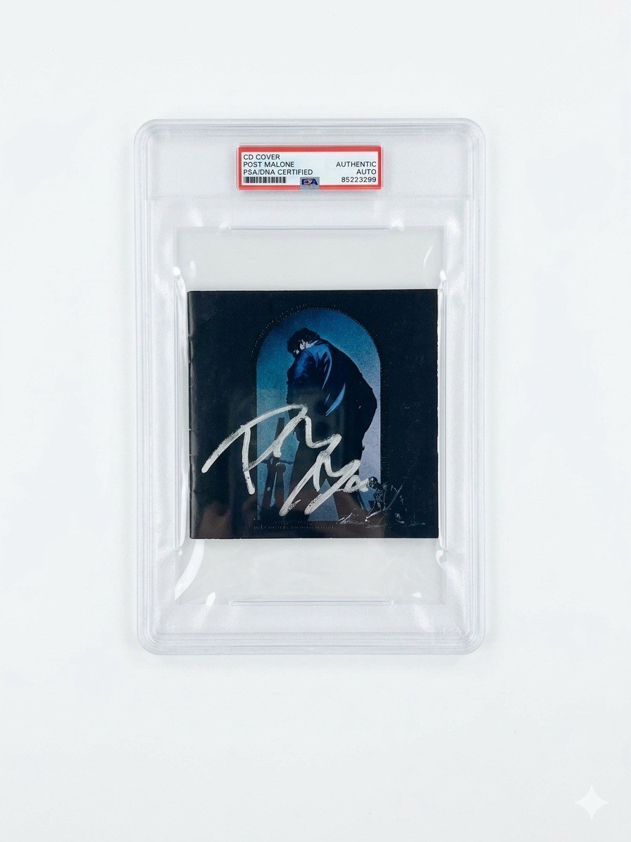 Post Malone Signed Autographed Hollywood's Bleeding CD PSA/DNA slabbed