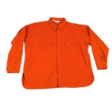 Vintage Woolrich Orange Chamois Shirt Mens Xxxl Made In Usa 100 Cotton Solid Vintage Woolrich Orange Chamois Shirt Mens Xxxl Made In Usa 100 Cotton Solid