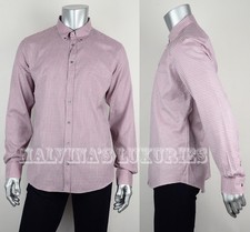 GUCCI DRESS SHIRT MENS CLASSIC FIT CHECK PRINT MULTICOLORED COTTON 39 15.5