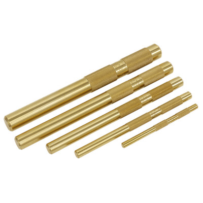 Sealey Messing Locher Set 5-teilig 1/4'' 3/8'' 1/2'' 5/8'' 3/4'' Größen gerändelter Griff AKB05