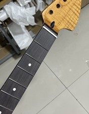 24 inch Big headstock 22frets Roasted flame Maple Electric guitar neck Jaguar