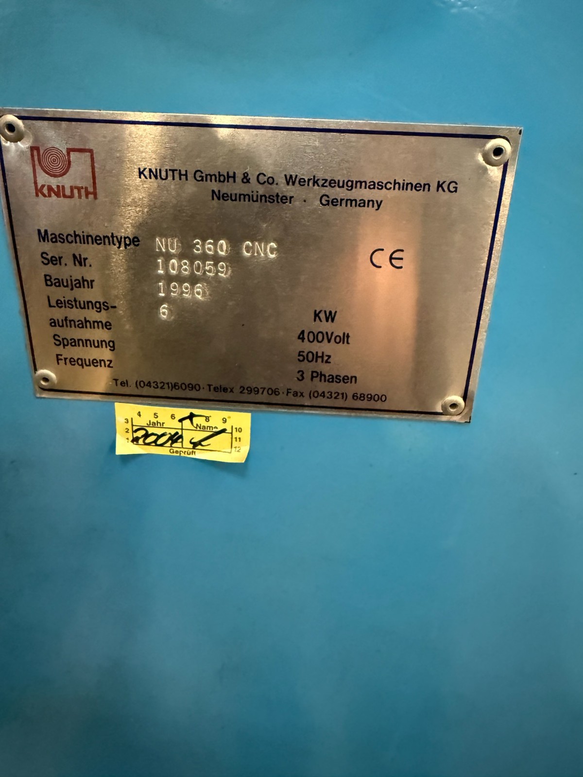 Knuth NumTurn 360 CNC-Zyklendrehmaschine 8-fach Revolver 400V Bj.1996 – Bild 8