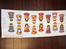 VIP Cranston Christmas Angels From Around the World Cut  Sew Fabric Panel Uncut