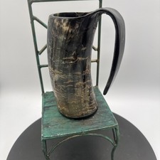 Viking Drinking Horn Mug Tankard Goblet Medieval Barware 8  Alehorn NWOT