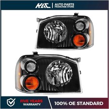 For 2001-2004 Nissan Frontier Halogen Black Housing Clear Lens Pair Headlights For 2001-2004 Nissan Frontier Halogen Black Housing Clear Lens Pair Headlights