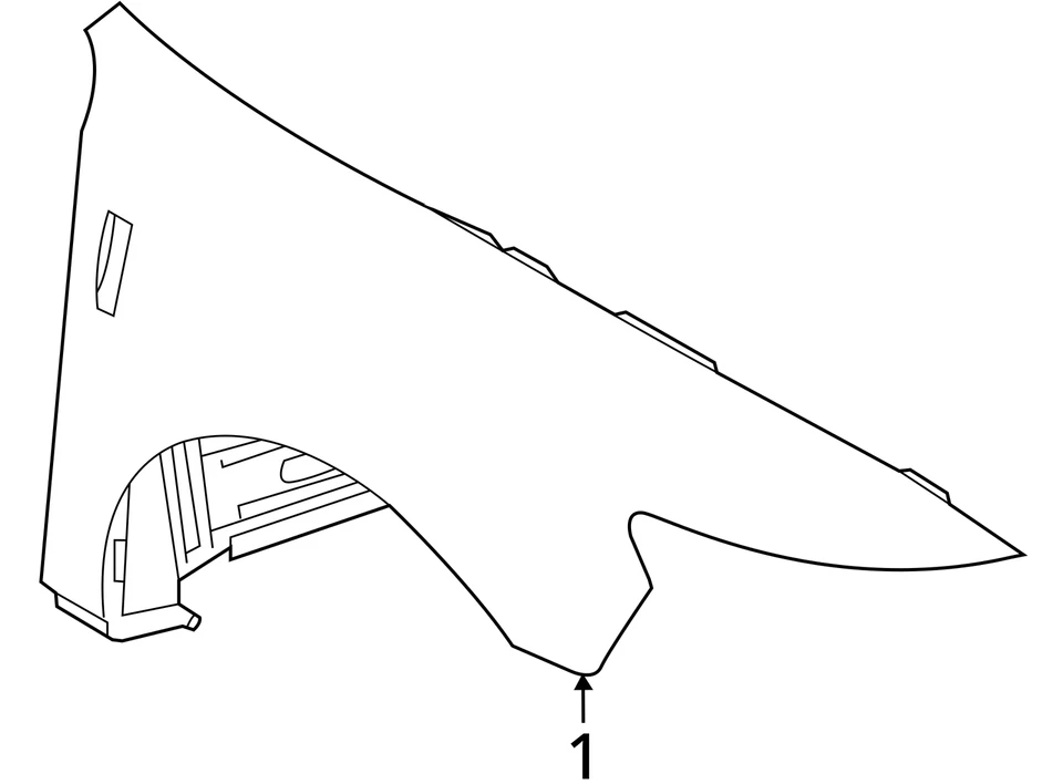 2009-2012 Lincoln Mks Passenger Fender VTHM2 - Image 3 of 3