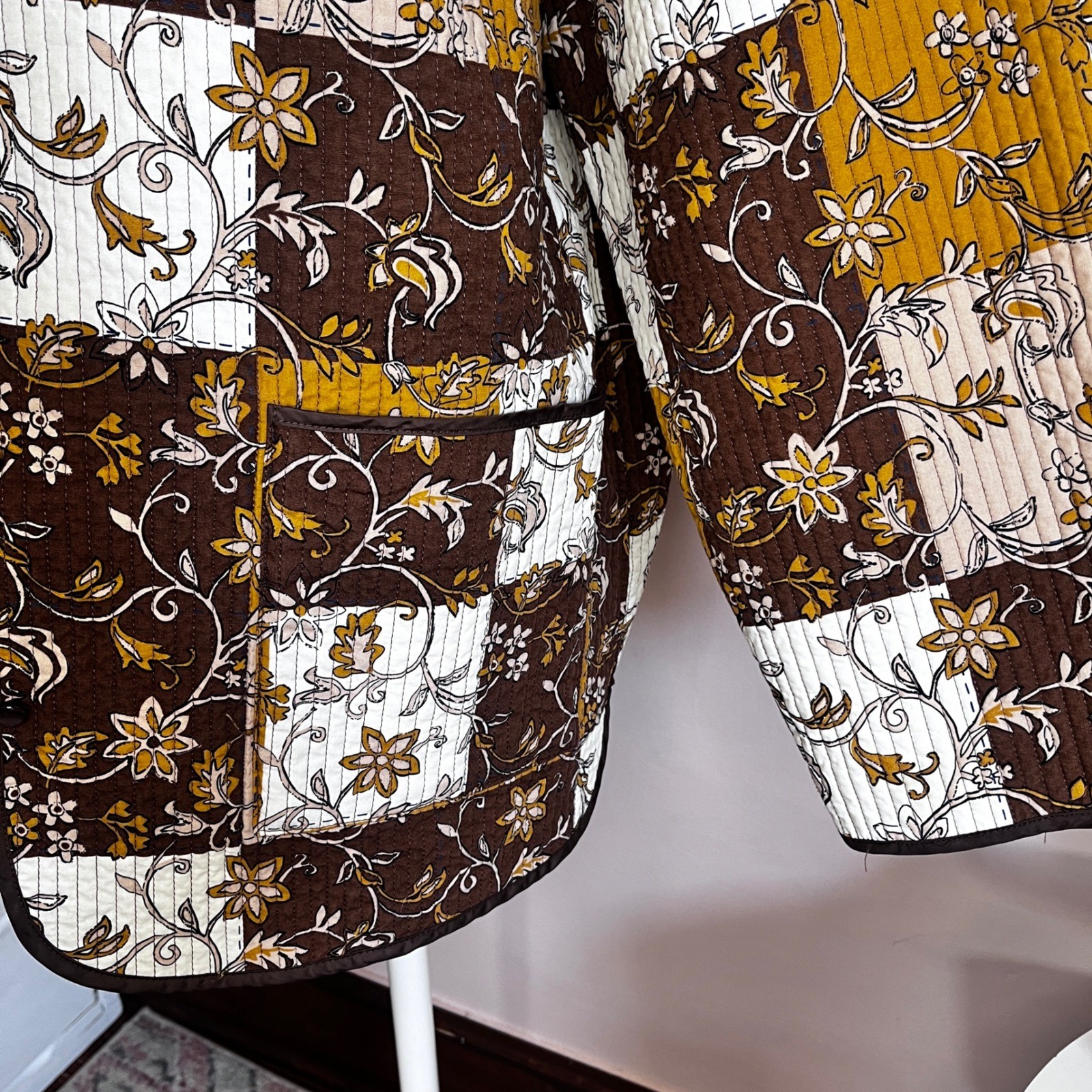 Blair  Multicore Patchwork Quilted Jacket XLG Bro… - image 4