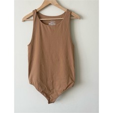 State of Day Sleeveless Bodysuit Thong - Brown women size XL