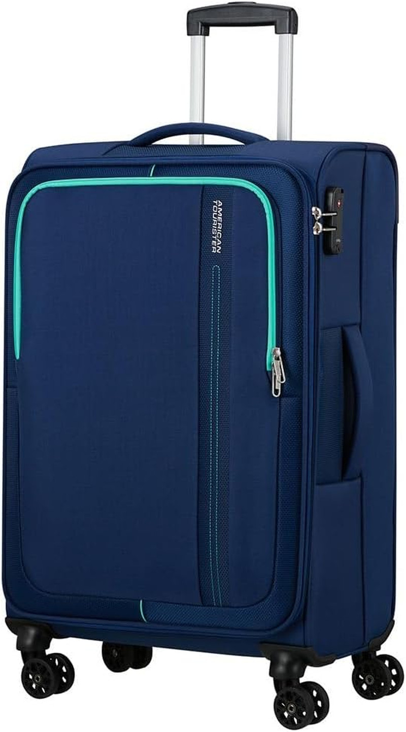 American Tourister Buscador De Mar - Spinner M, Maleta, 68 Cm, 61 L, Azul (Marin
