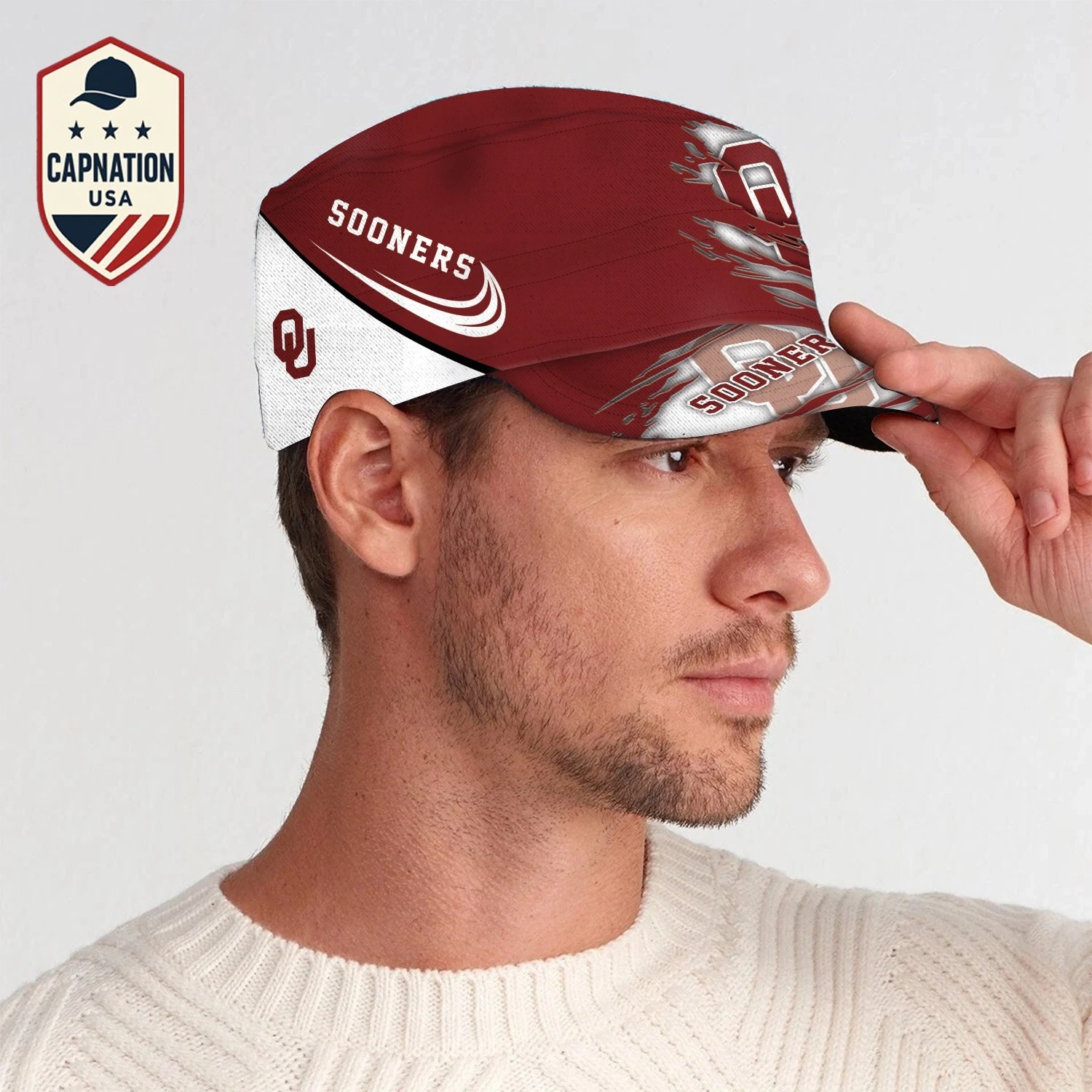 Oklahoma-Sooners Military Cap Trucker Hat Baseball Cap Army Cap
