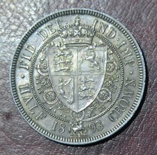 1893 Queen Victoria - Silver Half-Crown - Superb High Grade.