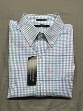 NWT Tommy Hilfiger Mens Check Button Down Dress Shirt Size M - 15-15 1/2 - 32/33