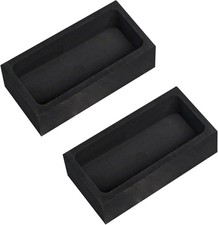 2 Pieces 1kg Graphite Ingot Molds for Casting Gold Silver Aluminum Coppe