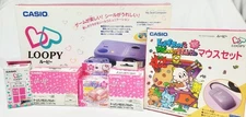 CASIO LOOPY TV game console Japan HUGE RARE LOT OF ACCESORIES Hello Kitty/Mouse