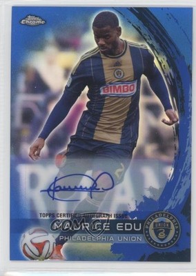 2014 Topps Chrome MLS Blue Refractor Auto /99 Maurice Edu #68 Auto