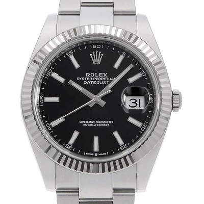 ROLEX Datejust 41 126334 black Bar 3 rows oyster breath Random Number second...