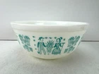 Pyrex Amish Butterprint 403 Nesting Mixing Bowl 2-1/2 qt Vintage White Turquoise
