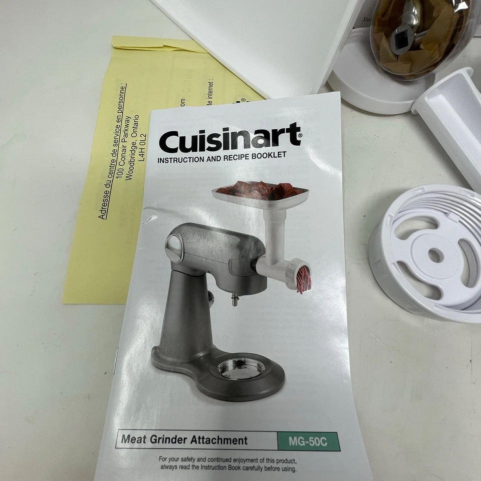 Accesorio mezclador de pie para picadora de carne Cusinart blanco MG-50 NUEVO Foto 3 de 4