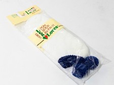Vintage Ladies Leg Loves Pom Socks 9-11 White  Navy, New Old Stock, Rare, GR8