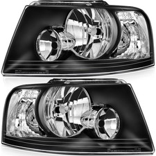 LBRST Headlight Assembly Ford Expedition 2003-2006 Black Housing Clear Lens