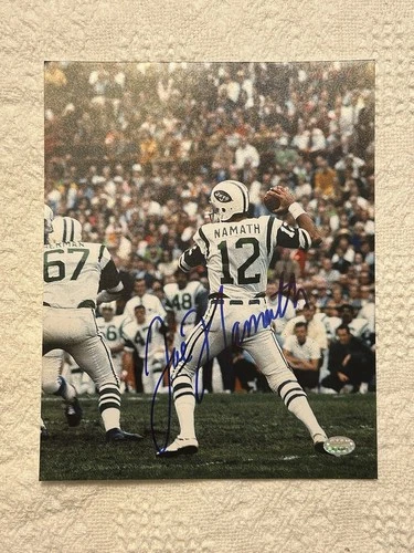 Joe Namath New York Jets Autographed 8x10 Action Photo With GTSM COA