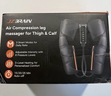 Air Compression Leg Massager with Heat Calf, Knees  Thigh Recovery Compression