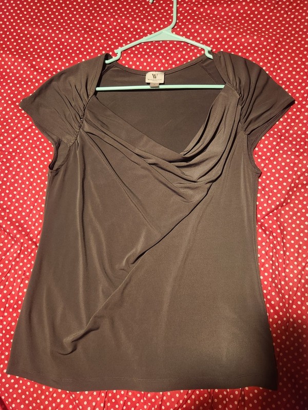 Worthington, grey stretch size large blouse