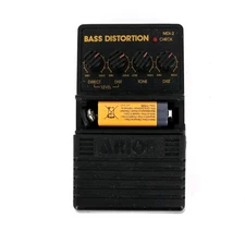 Arion MD-2 Bass Distortion Pedal - Missing Battery Cover & 1 Screw - New Battery